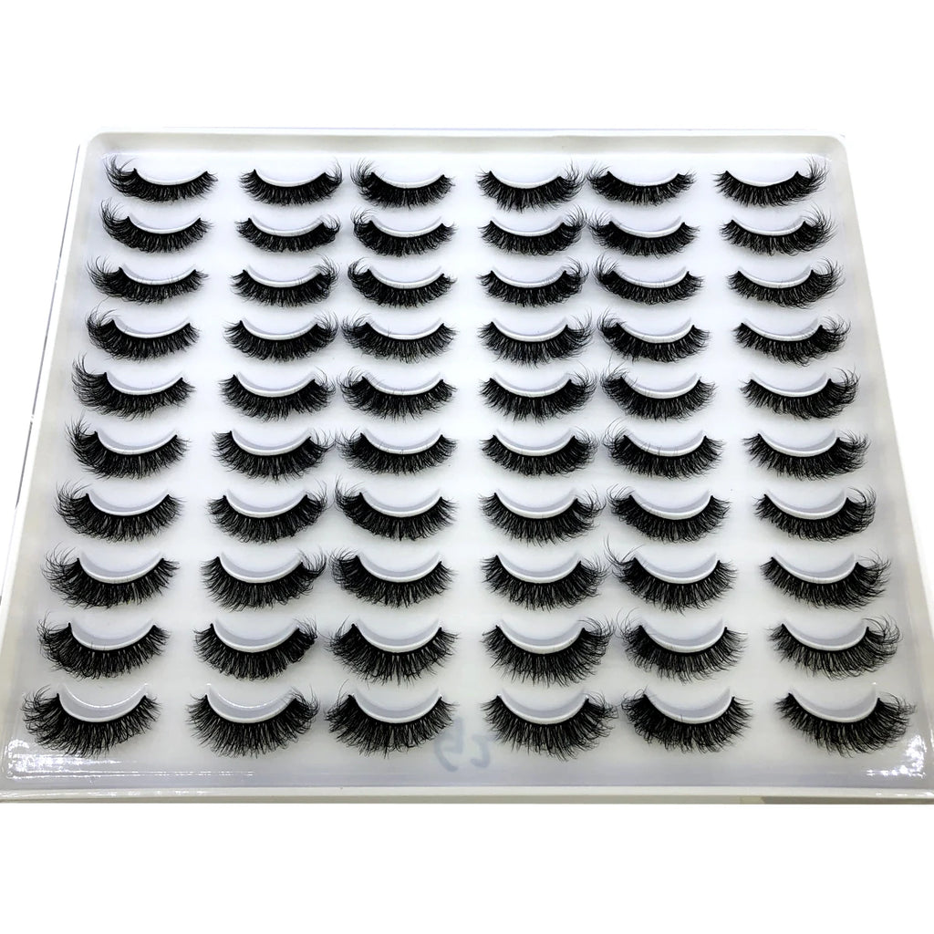 HBZGTLAD 30/40 pairs of natural long 3D artificial mink false eyelashes false eyelashes makeup set mink eyelashes extended eyela