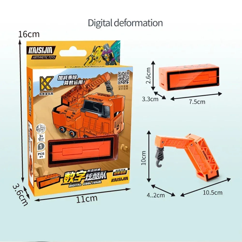 Kids Educational Deformation Toys: Digital Number Bots & Tank Warrior Transformation Robots