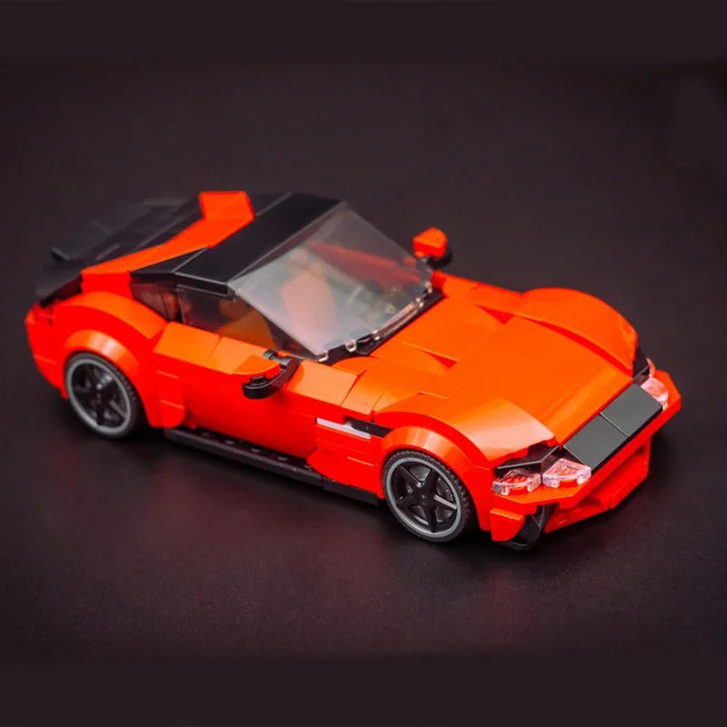 391PCS New MOC  Champions City Highway 12 Cilindri Supercar Modular Children's Educational Building Blocks Toy Gift