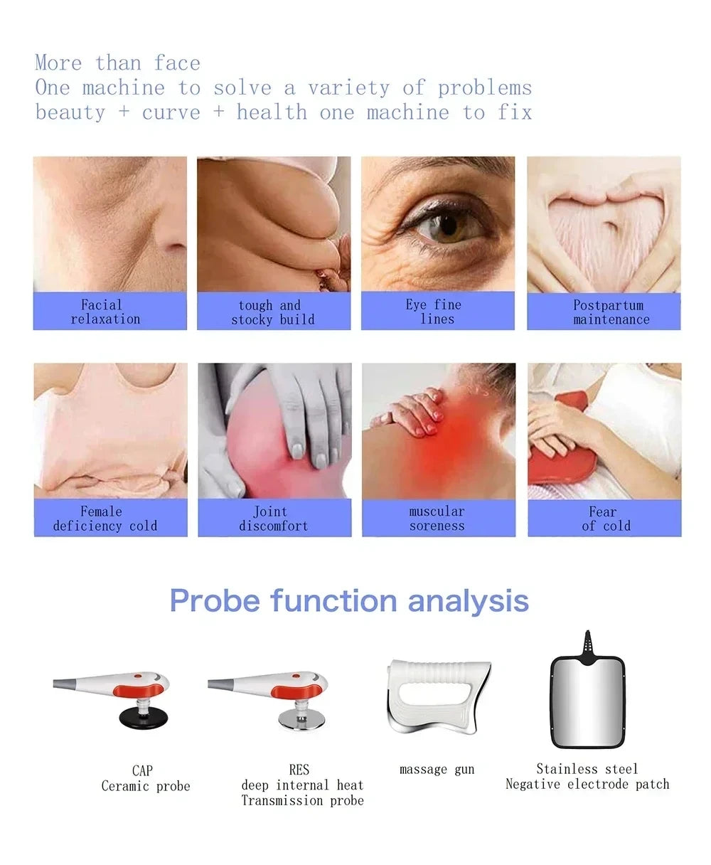 Newly arrived Portable RET CET Diathermy Body Sliming Machine Pain Relief Skin Tightening INDIBA Deep Care