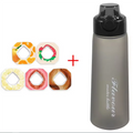 900ML Fragrant Water Bottle Air Flavored Drinking Bottle with Flavor Pods Outdoor Sports Scent Up Water Cup Straw Mug for Travel