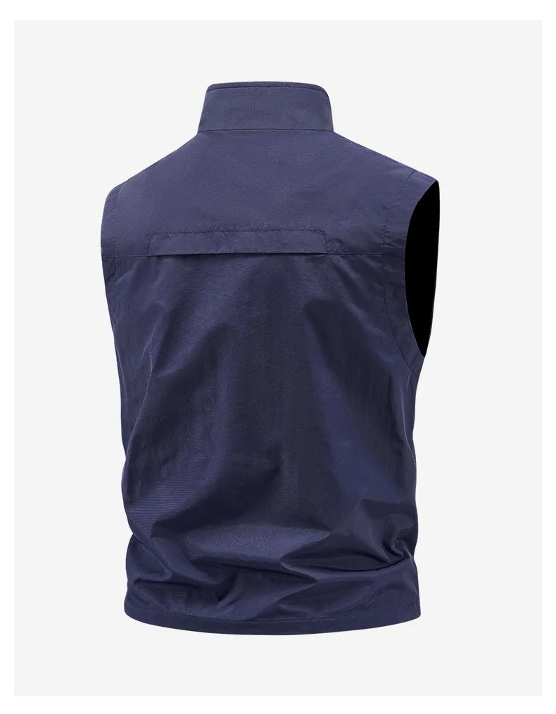 2026 New Waistcoat Men Middle-Aged Outdoor Fishing Summer Vest Casual Thin Tooling Waistcoat Large Size 5XL Vest