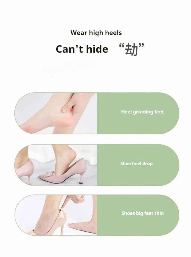 Silicone Heel Protectors High Heels Heel Stickers Adjustable Size Adhesive Anti-slip Insoles Pain Relief Foot Care Products