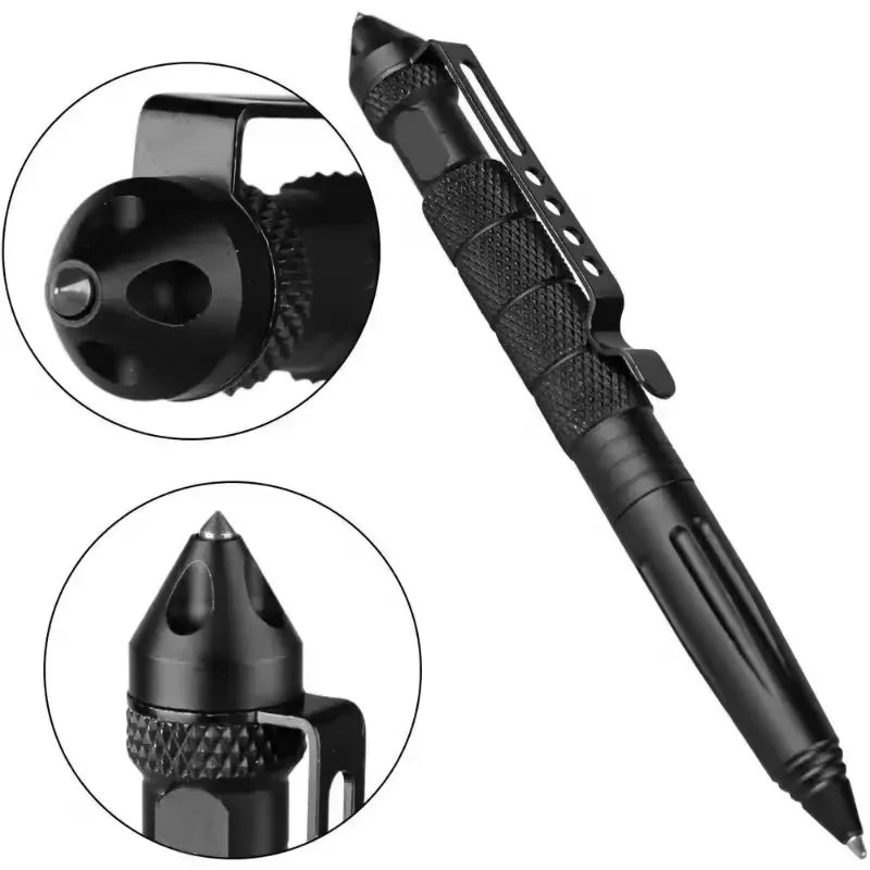 Tactical Pen Self Defense Multifunction Emergency Survival Tool Glass Breaker Tungsten Steel Writing Pen Outdoor Rescue Escape