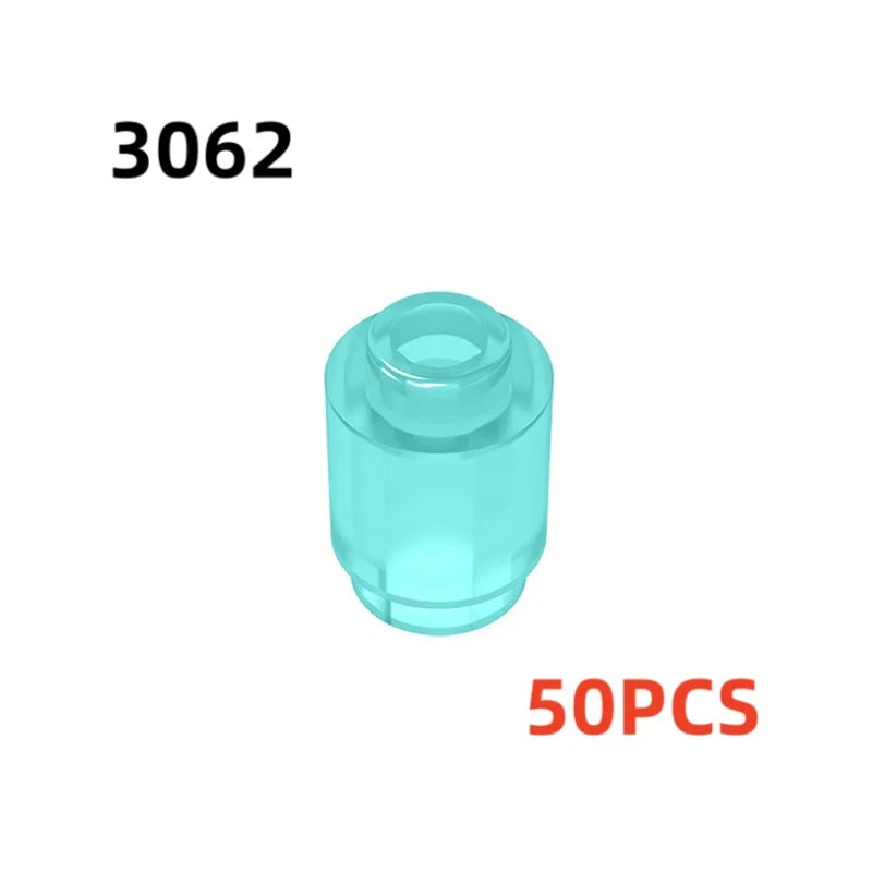 50PCS 3062b 30068 35390 3062 Accessories 1x1 Cylindrical Brick DIY Buildings Blocks Educational Toys City Toy