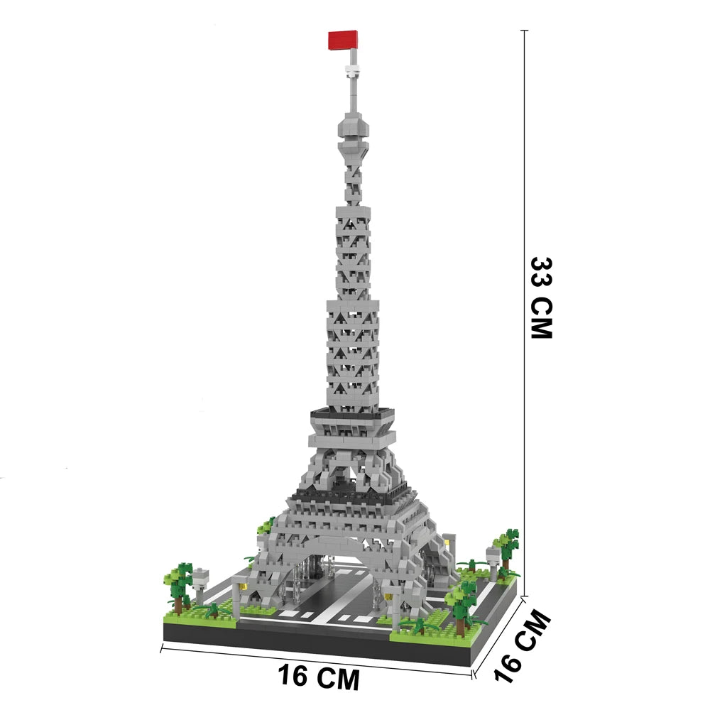 Louvre Model Micro Mini Building Blocks Toys Set: LED-illuminated Iconic Architecture Perfect Decorative Illuminate Your Space