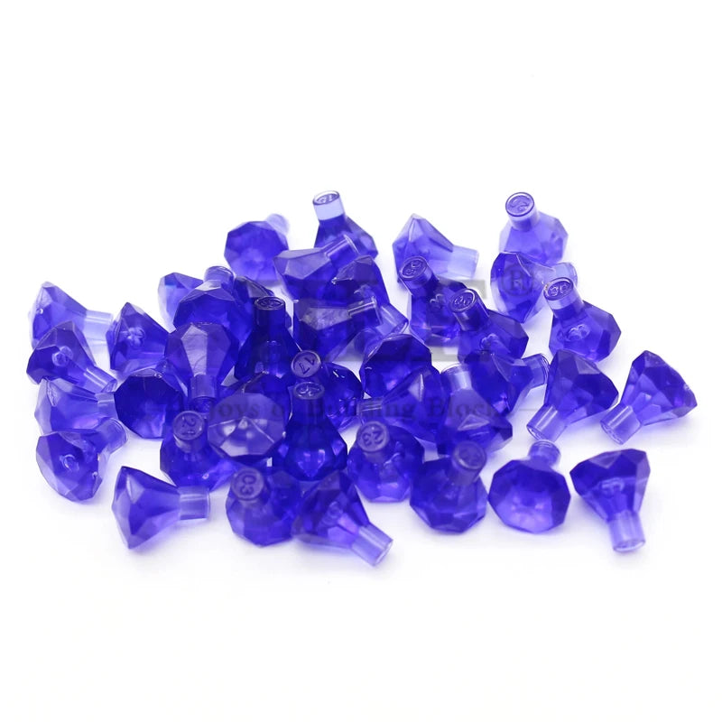 100pcs Moc Rock 1x1 Jewel 24 Facet Stone 30153 City Street View Diamond Building Bricks Blocks Bulk Compatible with Assembles