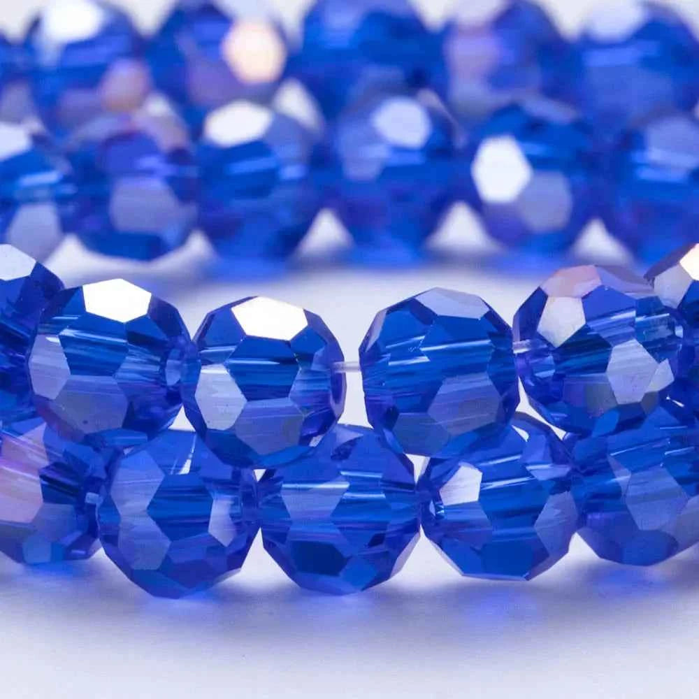 3 4 6 8mm Round Crystal Beads Faceted Colorful Glass Beads Loose Spacer Bead for Jewerly Making Needlework Bracelet Necklace DIY