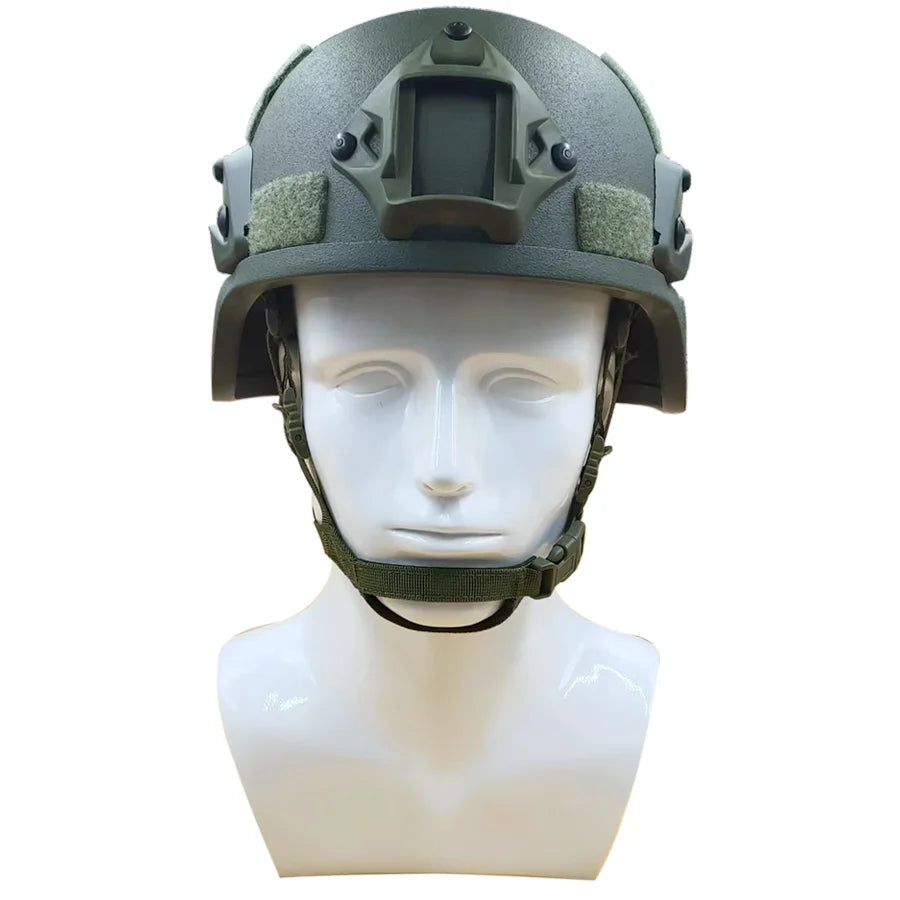MICH Tactical Helmet with riot and impact protection. Built for field combat and military training.