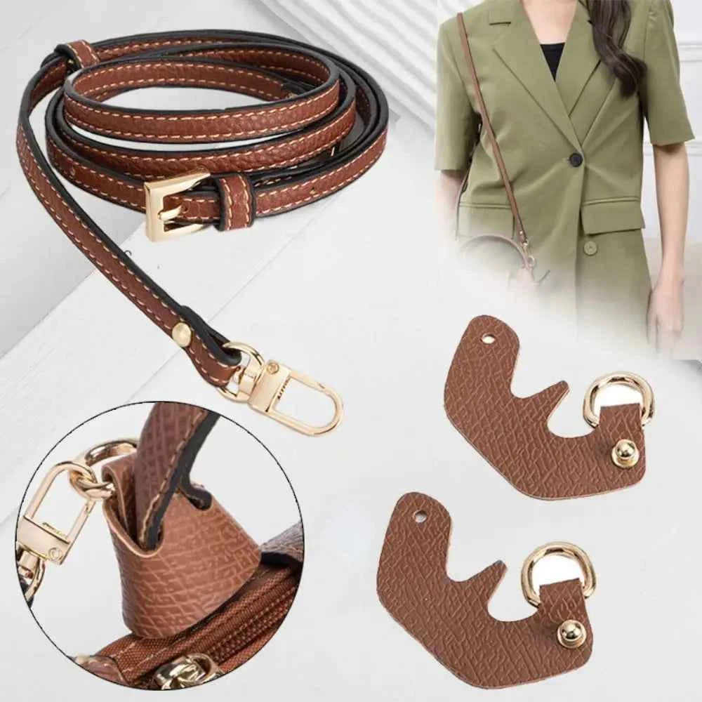 Bag Transformation Accessories for Longchamp mini Bag Straps Punch-free Leather Shoulder Strap Crossbody Conversion Hang Buckle