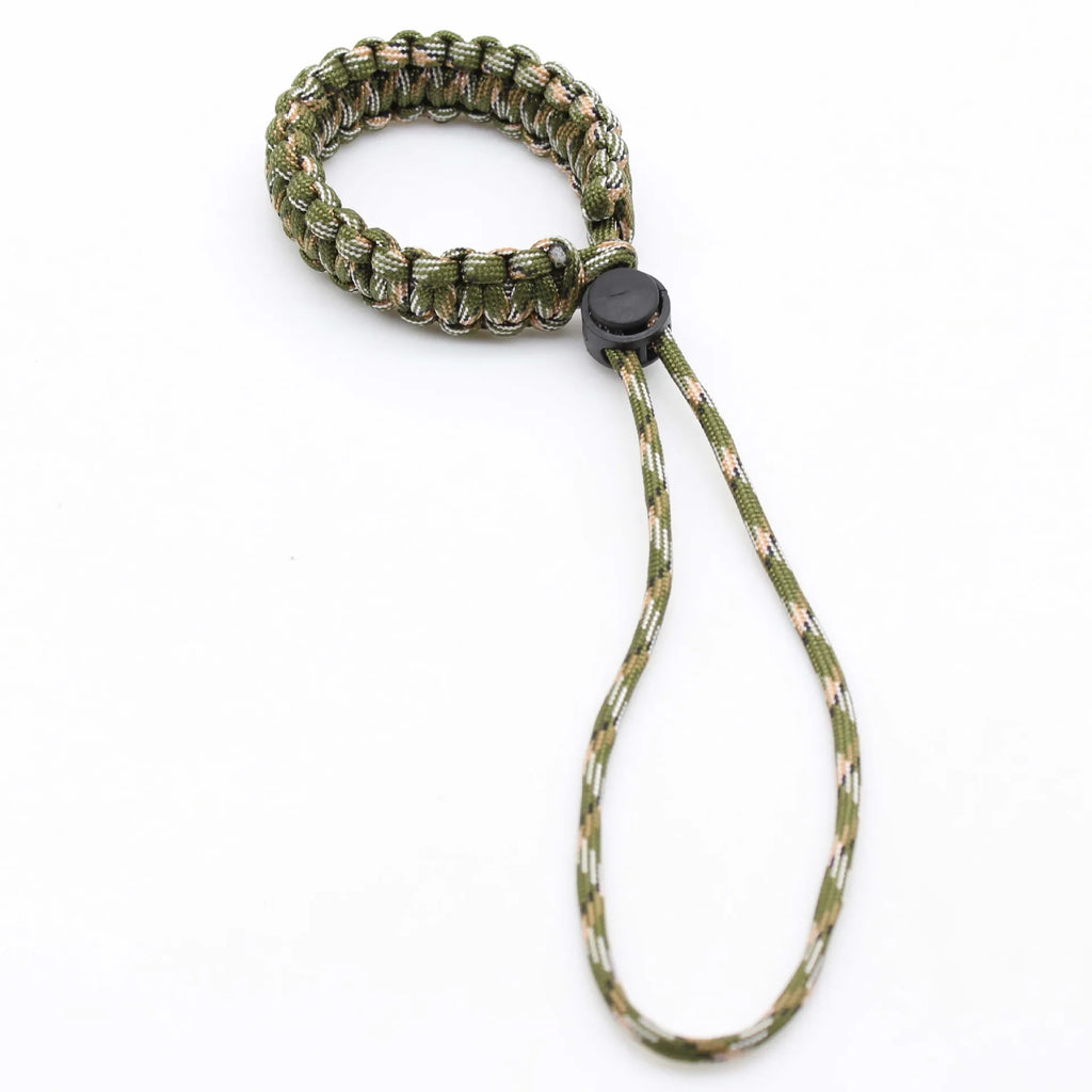 Outdoor Survival Bracelet & Camera Wrist Strap - Paracord Braided Cord Pendant, Universal Wrist-Mounted Braided Paracord