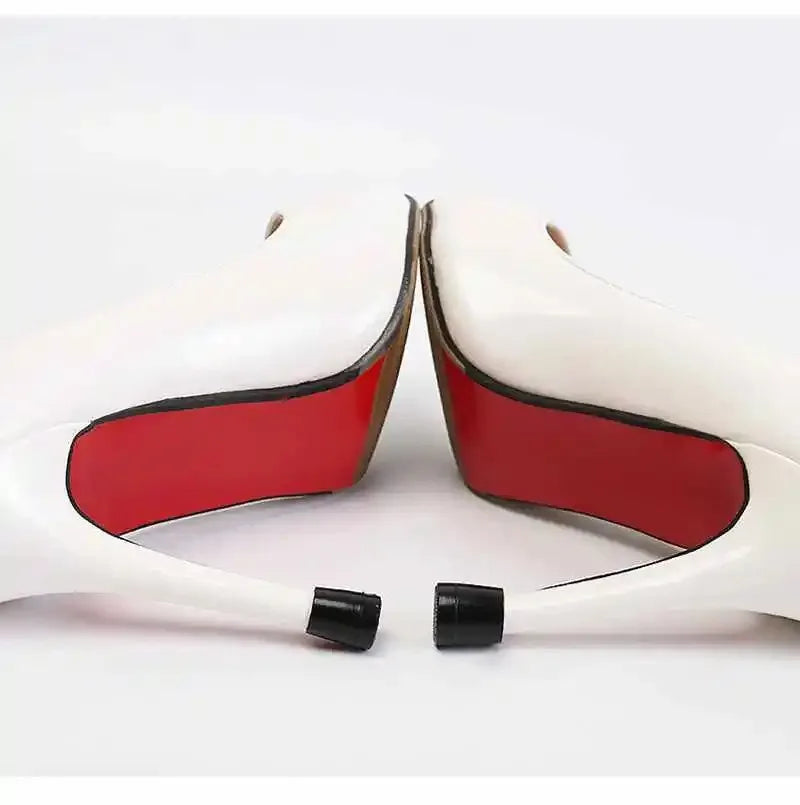 Thin Heel Protector Silicone Non-slip Wearable Heel Cover Round Woman High Heels Protective Cover TPU/PVC Material Soft Damping
