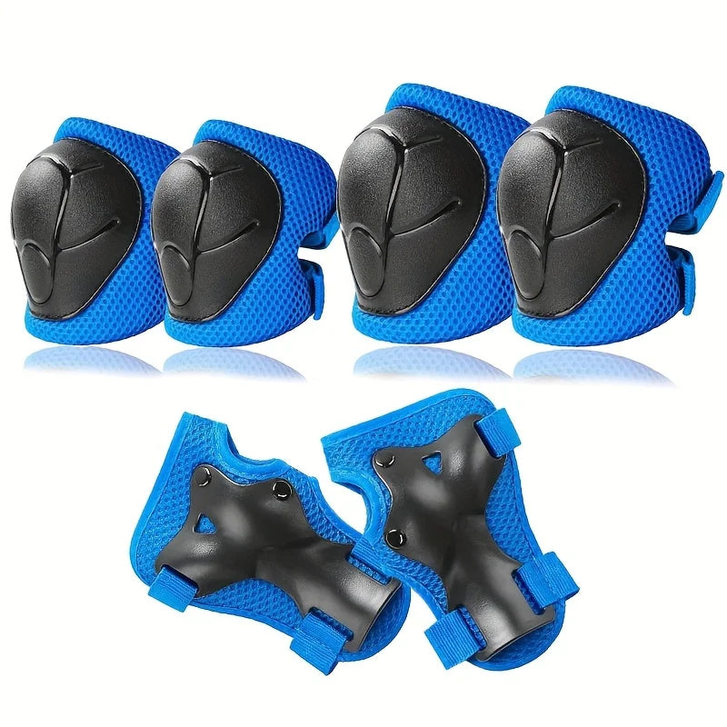 6Pcs Knee Pads for Kids， Knee Pads and Elbow Pads Set Toddler 3-10 Years Protective Gear Set for Girls Boys