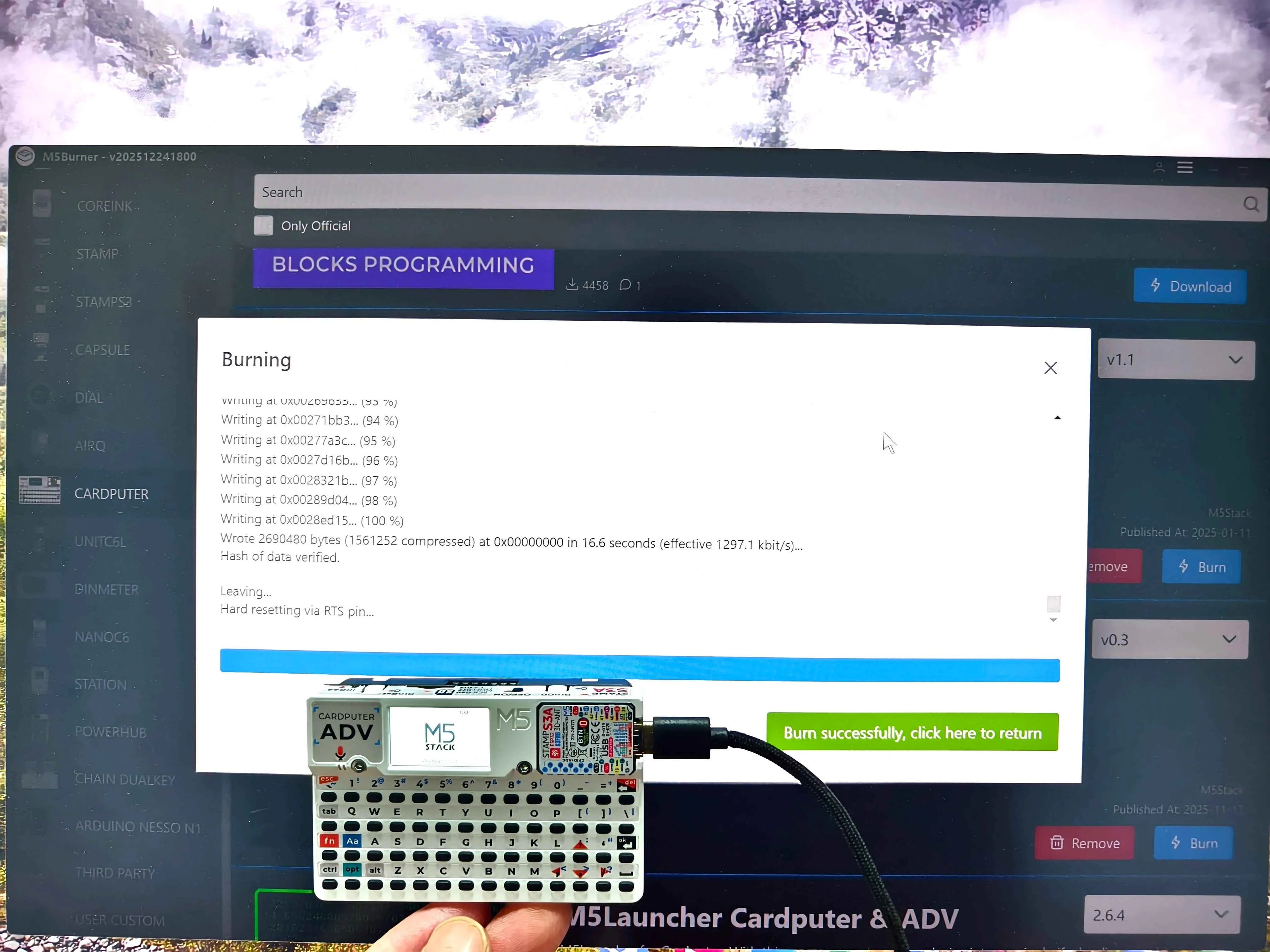 M5Stack Cardputer Adv Programmable Computer StampS3A IoT Controller 56Key Keyboard Card Microcontrolle Development Kit