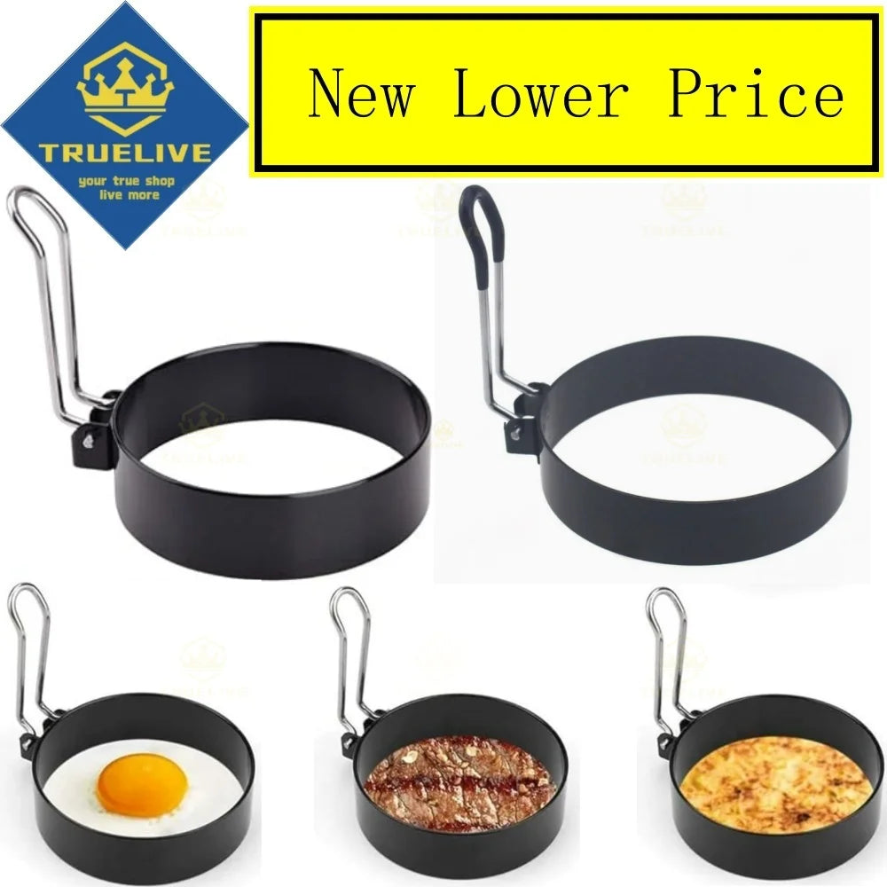 5/3/1PCS Stainless Steel Egg Cooking Rings Thickened Pancake Mold For Frying Eggs Non-Stick Frying Egg Maker Molds Kitchen Tools