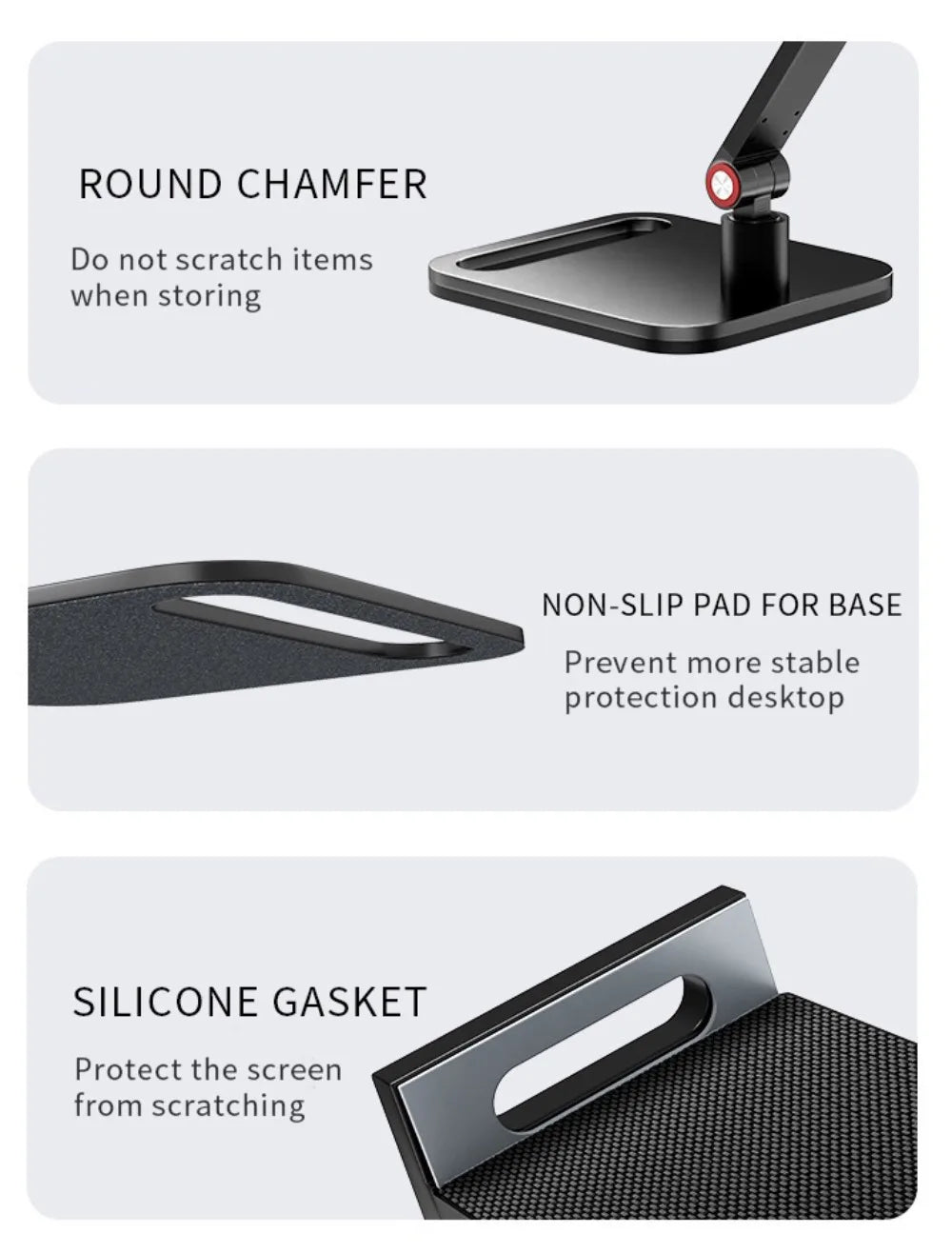 Universal Expandable Monitor Desk Holder Adjustable 360° Swivel Tablet Stand Foldable Tablet Bracket for 12-17in