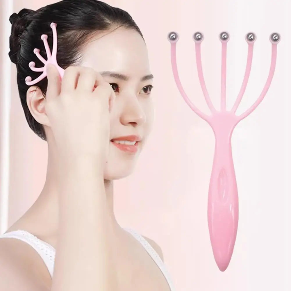 Manual 5-Claw Scalp Massager Roller for Head Relaxation