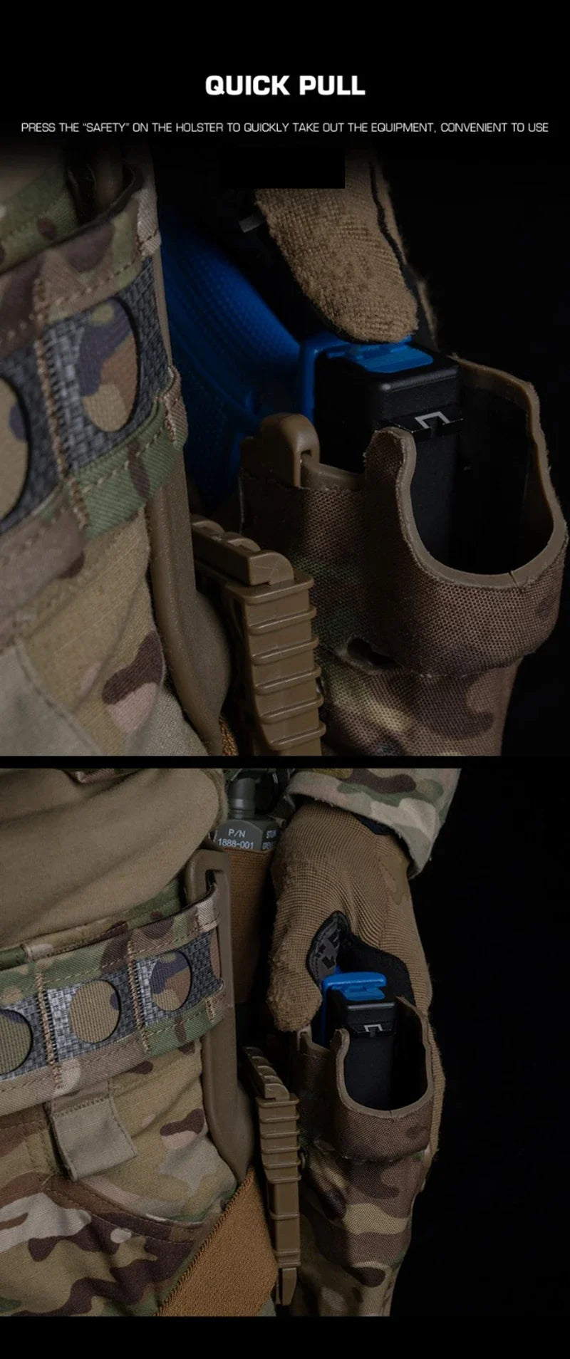 Tactical Gun Holster Glock17 Gen4 with X300 X300U Flashlight Quick Release Drop Leg Holsters Right Left Hand Pistol Gun Carry