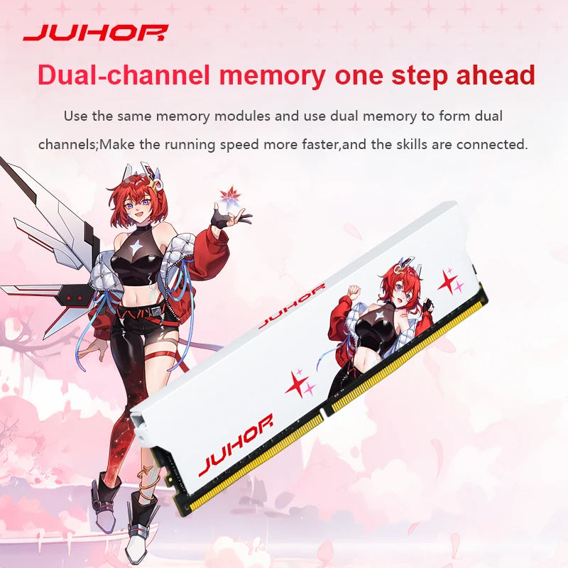 JUHOR DDR4 8GB 3200MHz CL16 High Performance Desktop Memory