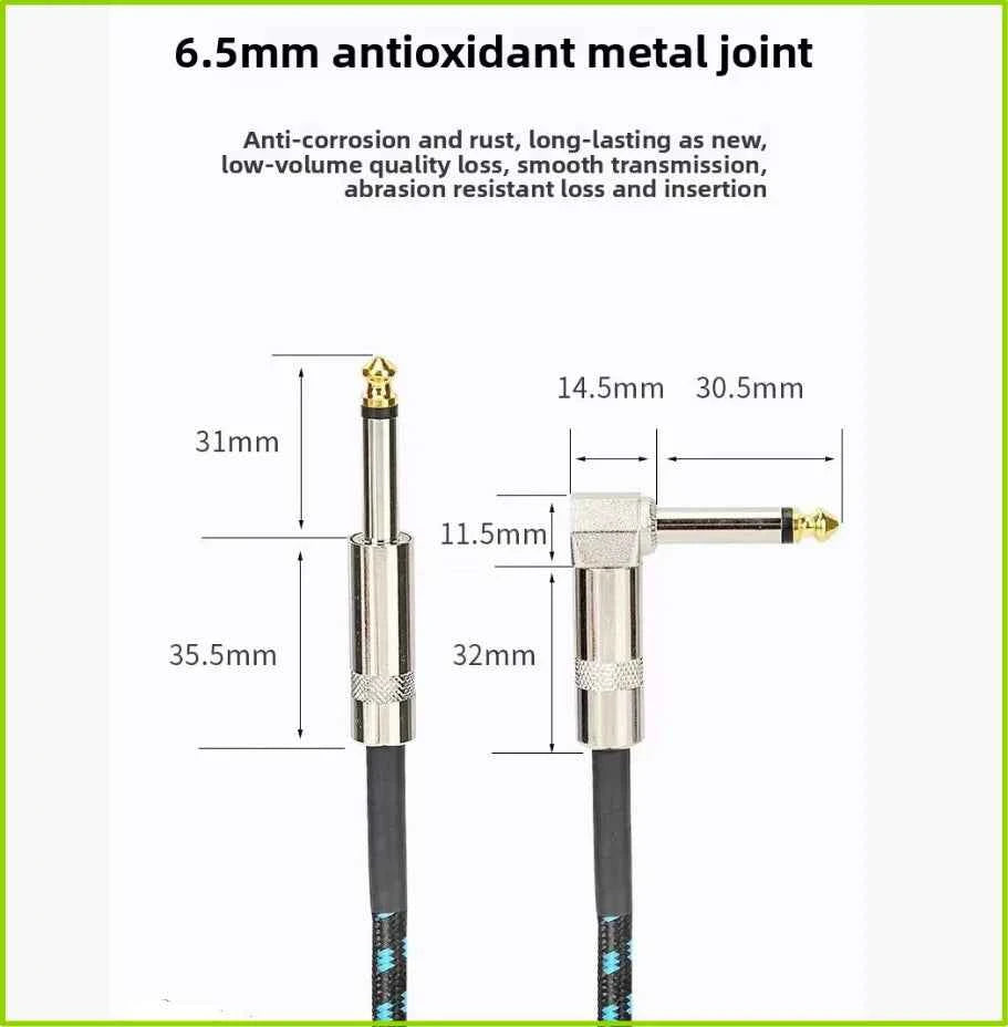 Guitar Cable 10/20ft Electric Instrument Bass AMP Cord for Electric Guitar Mandolin, Pro Audio (Right Angle to Straight, Black)