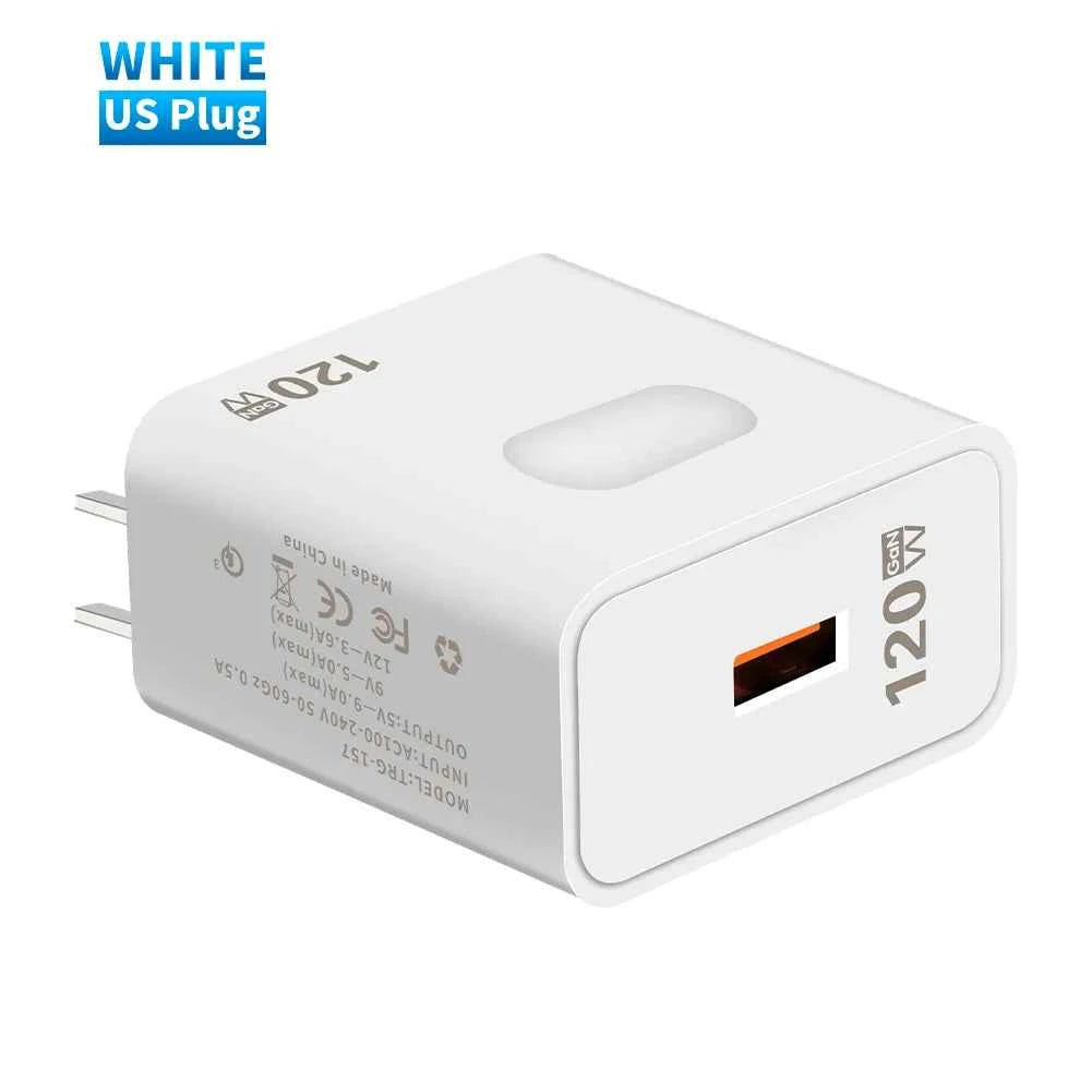 GaN USB Charger Fast Charging Quick Charge 3.0 Type C Cable Mobile Phone Charger Adapter For iPhone Huawei Samsung Xiaomi 14