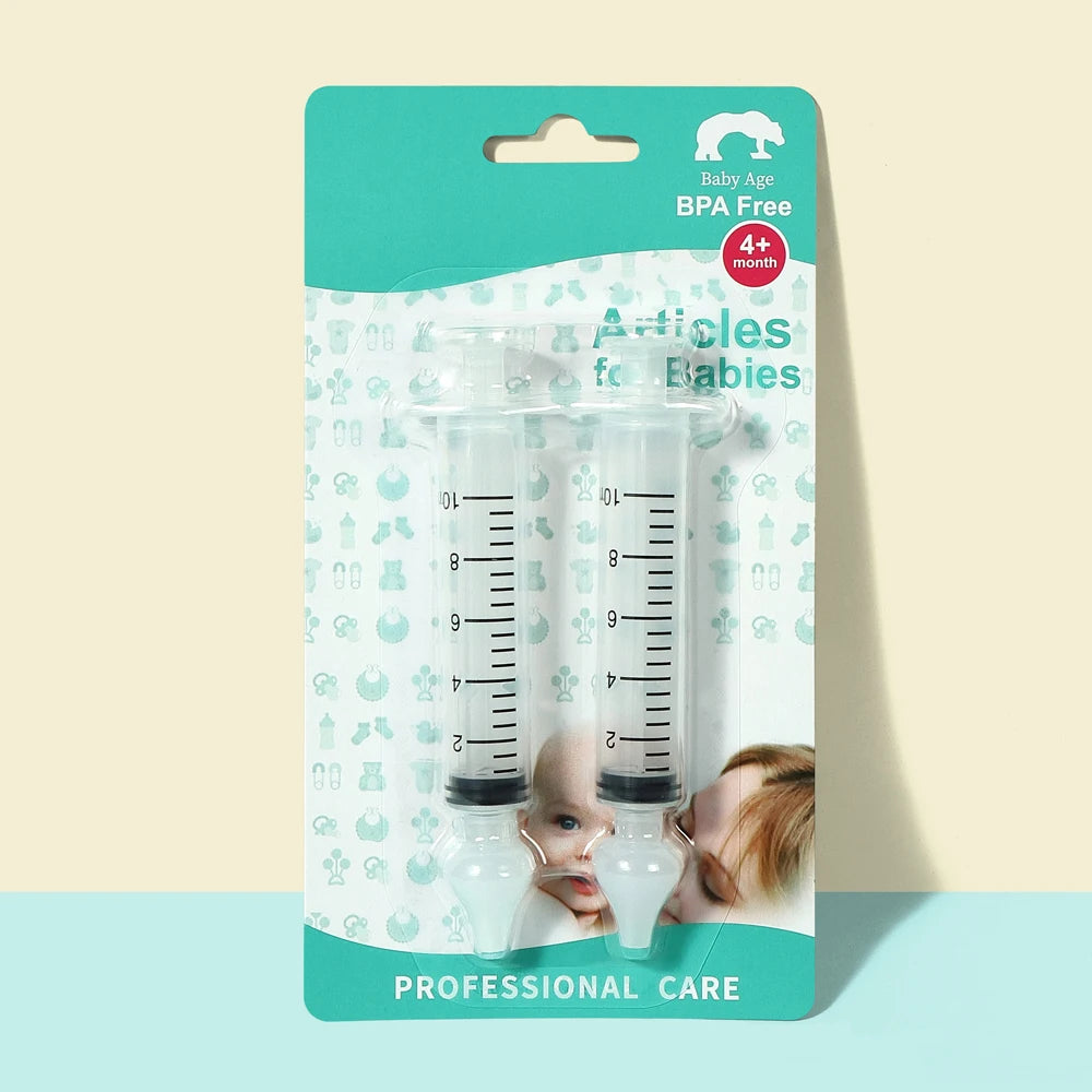 10ML Baby Nasal Aspirator Syringe Baby Nose Cleaner Rhinitis Nasal Washer Irrigator Needle Baby Nose Washing for Children