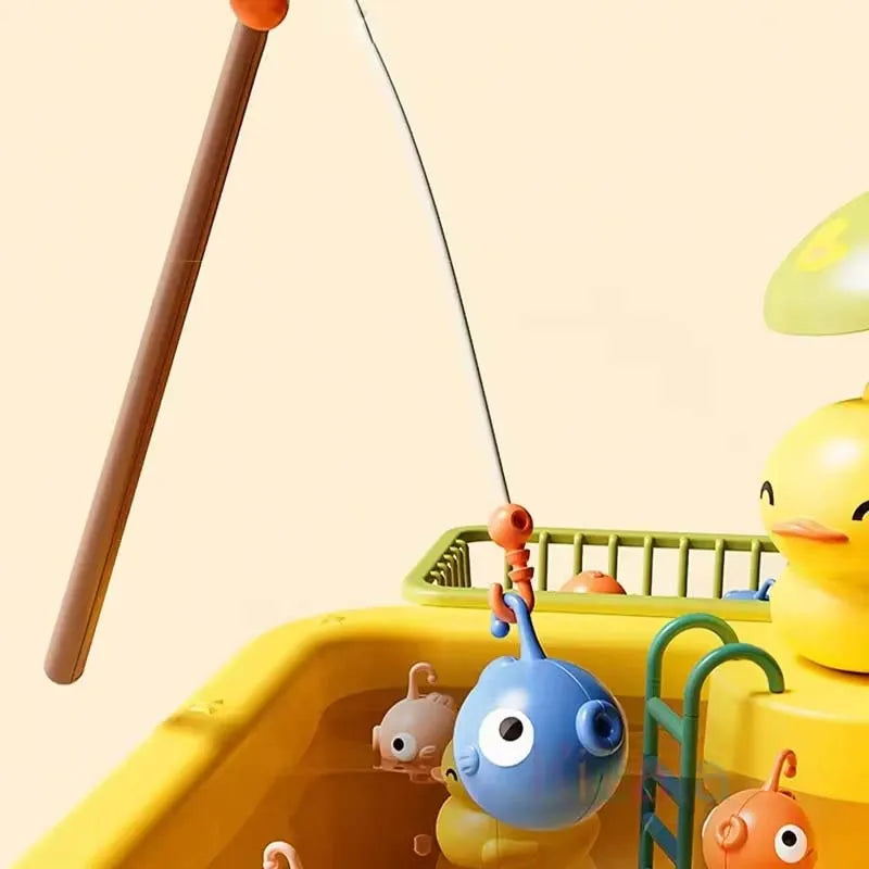 Kids Kitchen Sink Duck Toy Electric Dishwasher Play Set With Running Water Pretend Food Fisher Role Play Gift For Girls And Boys