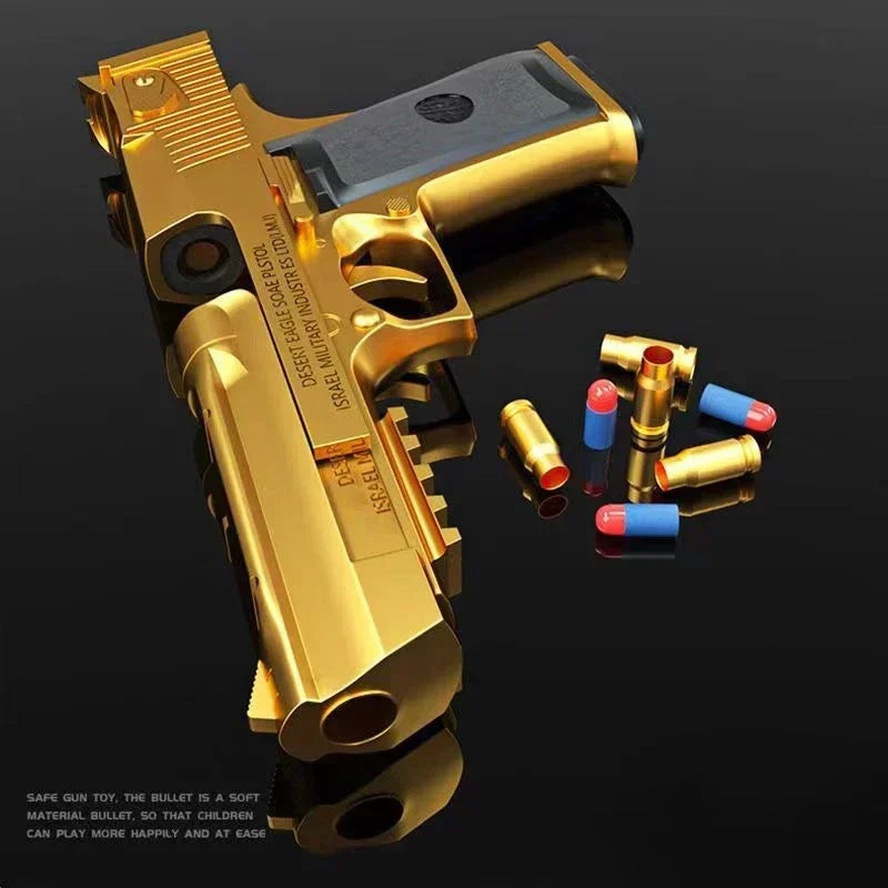 Desert Eagle Toy Gun Shell EjectionAirsoft Pistol Soft Foam Bullet Outdoor CS Weapon for Shooting Game Halloween Birthday Gift