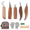 Wood Carving Tools Set with Detail Wood Carving Knife Wood Chisel Knife Gloves Carving Knife Sharpener Woodworking Tools