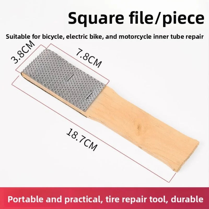 Bicycle tire repair tools: tire grinder, repair patching tool, wooden file, electric motorcycle universal tool