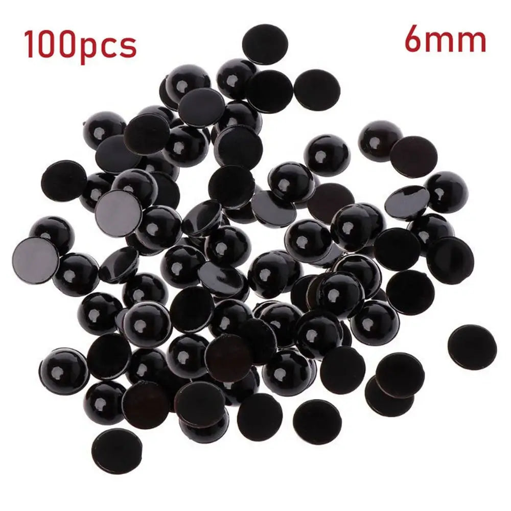 100 Pcs Black Plastic Safety Eyes For Bears Needle Felting Animals Puppet Crafts making Kids DIY Plush toy Dolls Accessories