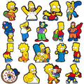 18/54pcs/set Shoe Charms PCV Cute Cartoon Shoe Accessorie Simpson For Women Men Funny Unisex Gifts