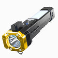 Multi-Functional Outdoor Flashlight-Pathfinding&Work Light Emergency Self-Rescue Safety Hammer with Window Breaker