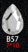 100PCS B41-80 Flat Bottom Special-Shaped Drill  Crystal Sleek Rhinestone 3D Manicure Nail Art Decoration Charms Jewelry
