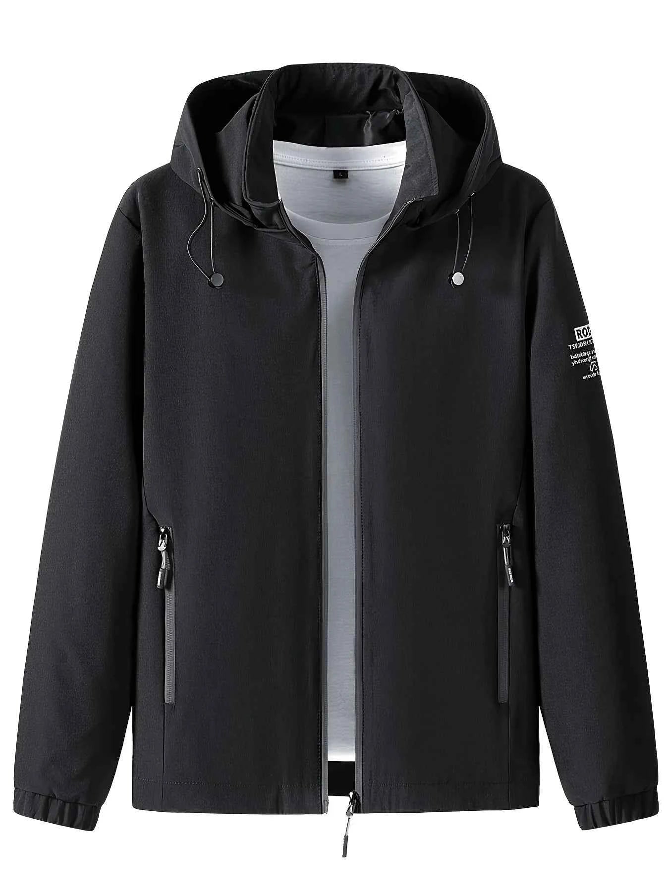 Windproof detachable hooded jacket Korean style trendy loose fashion casual men's jacket