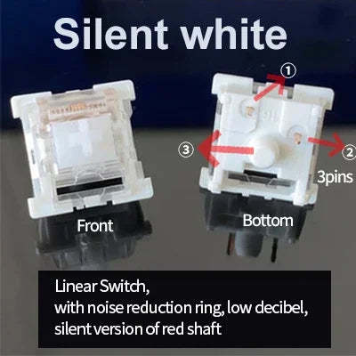 Outemu Switch for Mechanical Keyboard Black Blue Brown Red 3Pin Dustproof Linear Tactile Clicky Silent Compatible with MX Switch