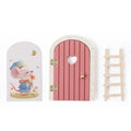 Glows in The Dark Window Dollhouse Home Decorations Mini Creative Fairy Elf Door Funny Wooden Mouse Hole Nursery Decor