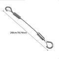 Adjustable Automatic Wire Rope Spring Hook Clothesline Picture Hanging Solution System Suspension Code Stainless Steel Cable