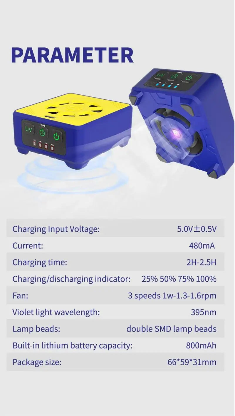 MECHANIC CUV-3 Cooling Curing Fan 3S cooling for Motherboard Fast Heat Dissipation UV Curing Soldering Smoke Exhaust Fan Tools
