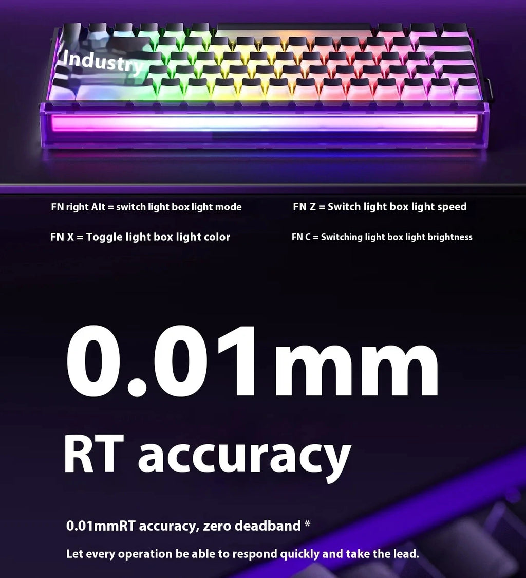 AULA HERO68 HE Magnetic Switch Wired Gaming Keyboard Rapid Trigger 8K Return Esports Gamer Keyboard RGB Wired Gaming Keyboard