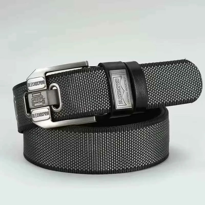 New Fashion Men's Pin Buckle Youth Overalls Canvas Waistband Belt Casual Retro Decorative Belt Fashion High-Quality Webbing Belt