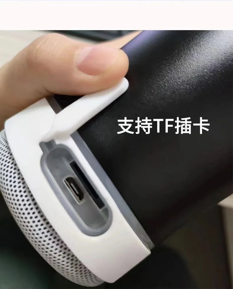 Portable music cup stainless steel reusable simple water bottle speaker wireless Bluetooth speaker