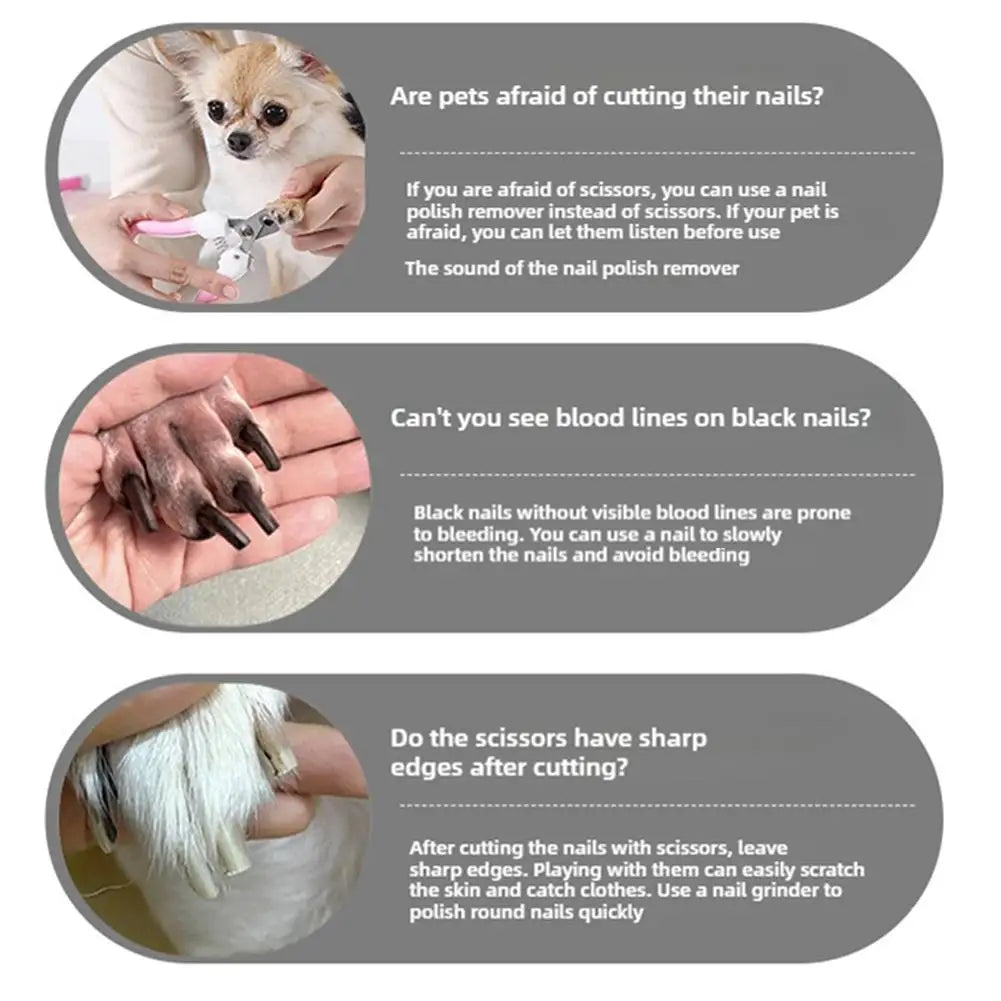 Dog Nail Trimmer Electric Dog Nail Grinder Puppy Cat Nail Clippers Professional Pet Grooming Gadget Diamond Bit Replacement Head