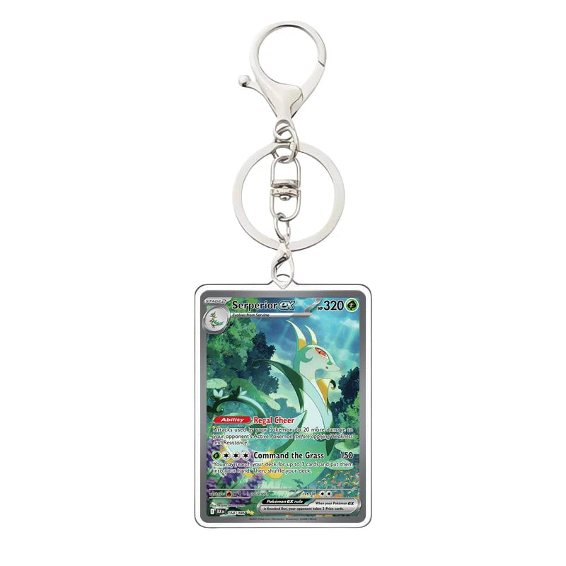 Pokemon PTCG Acrylic Keychain English Version Sv11B W Sar Bwr Reshiram Zekrom Victini N Acrylic Card Keychain Pendant 3.4X5.2Cm