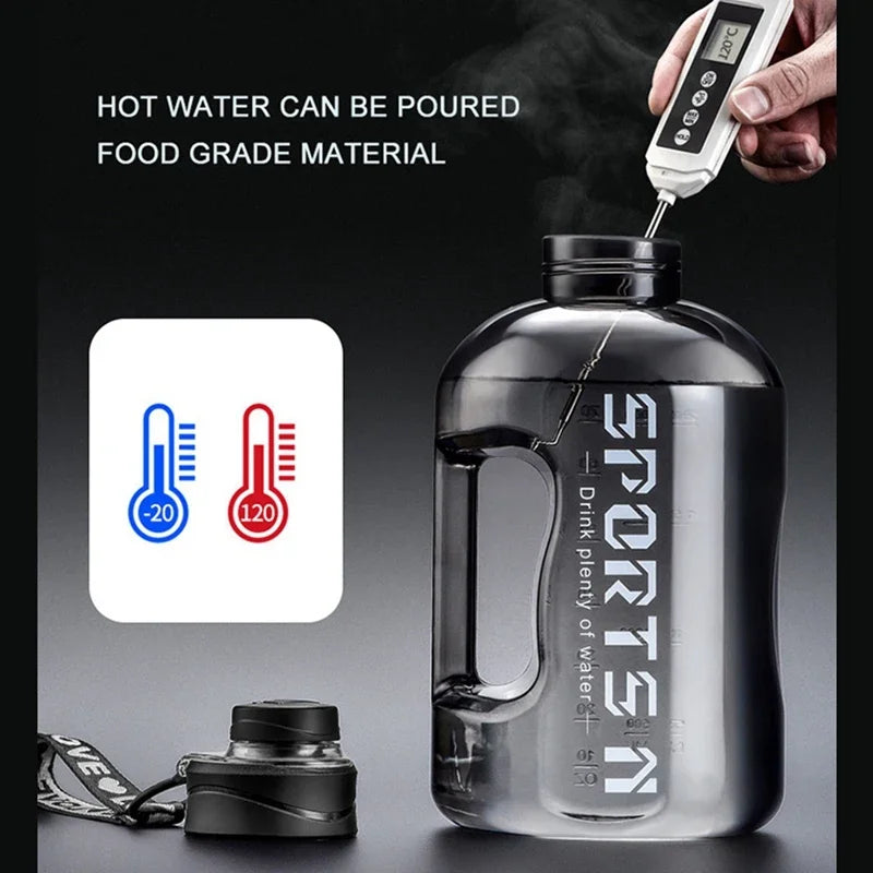 Large Capacity 2 Liter Water Bottle Sports Gym Water Kettle for Camping Travel BPA Free Drinking Bottles
