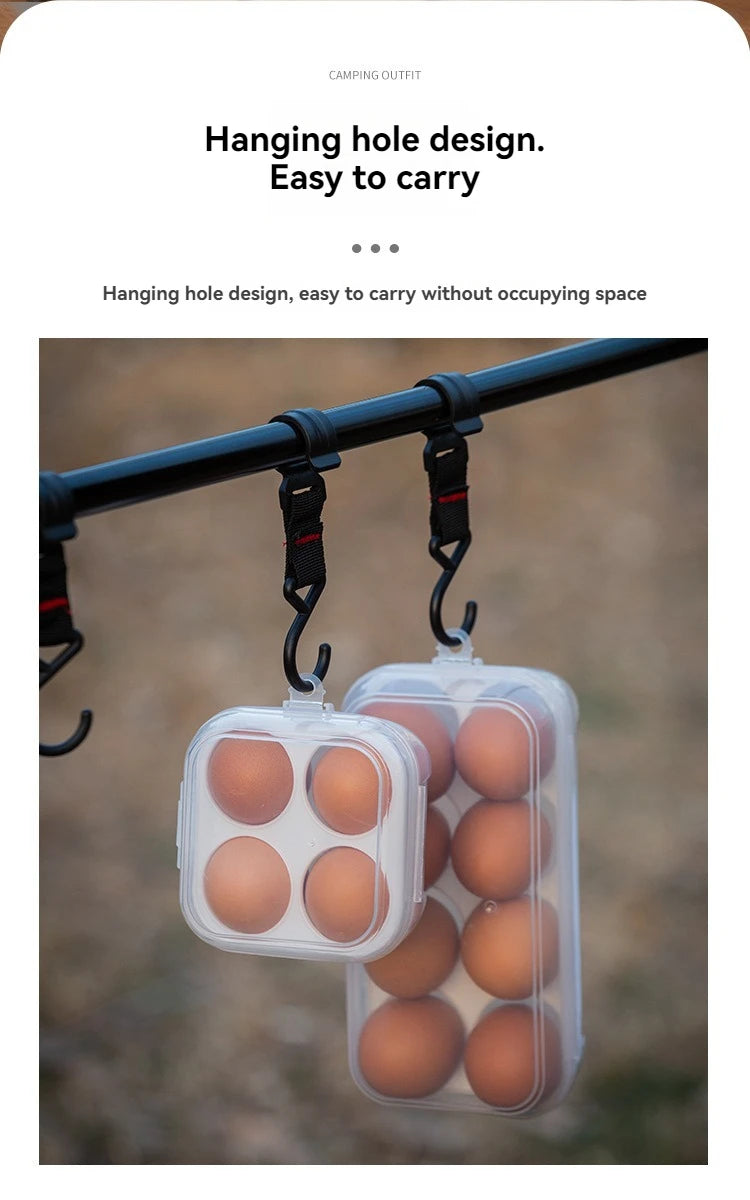 Outdoor Shockproof Egg Box Storage Box, Portable Camping Shatterproof Egg Tray, Home Plastic Protection Box, Travel Shatterproof