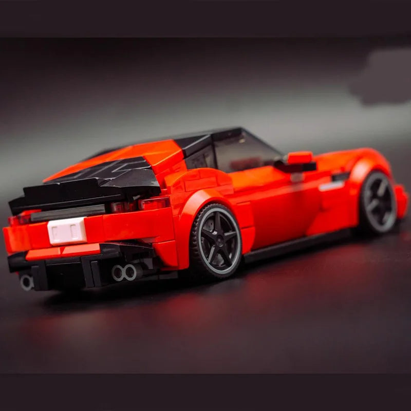 391PCS New MOC  Champions City Highway 12 Cilindri Supercar Modular Children's Educational Building Blocks Toy Gift