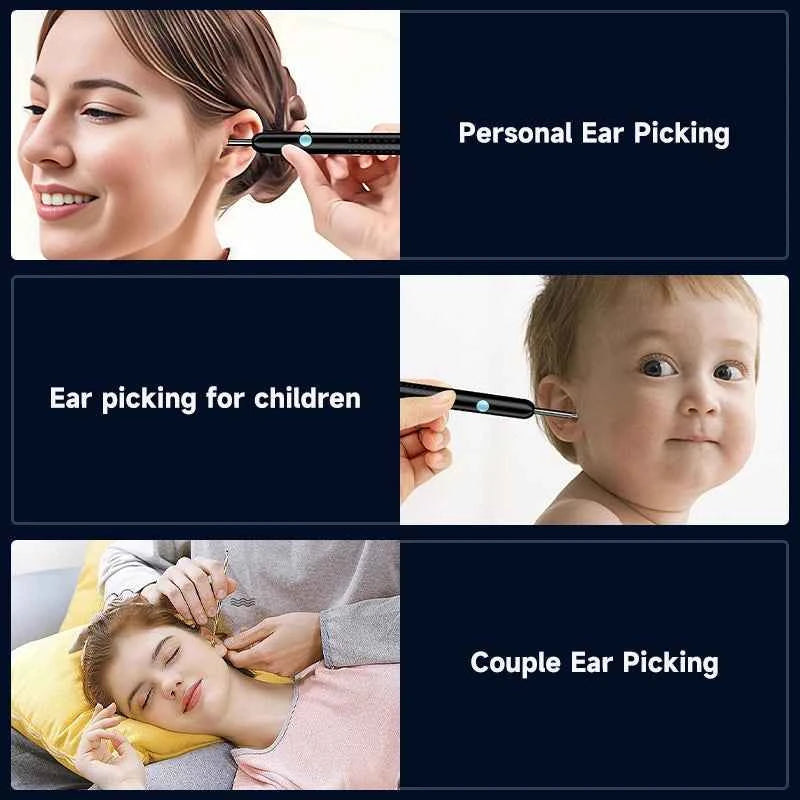 WiFi Visual Ear Scope 4.2mm 1080P Camera with Ear Spoon Base for iOS/Android Ear Cleaning Otoscope Endoscope Camera for Health