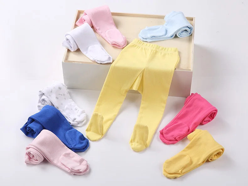 2/3/5pieces Newborn Baby Spring Autumn 0-24M Cotton Boy Girl Pants Solid Wrap Foot Long Trousers Casual Baby Leggings Girls Boys