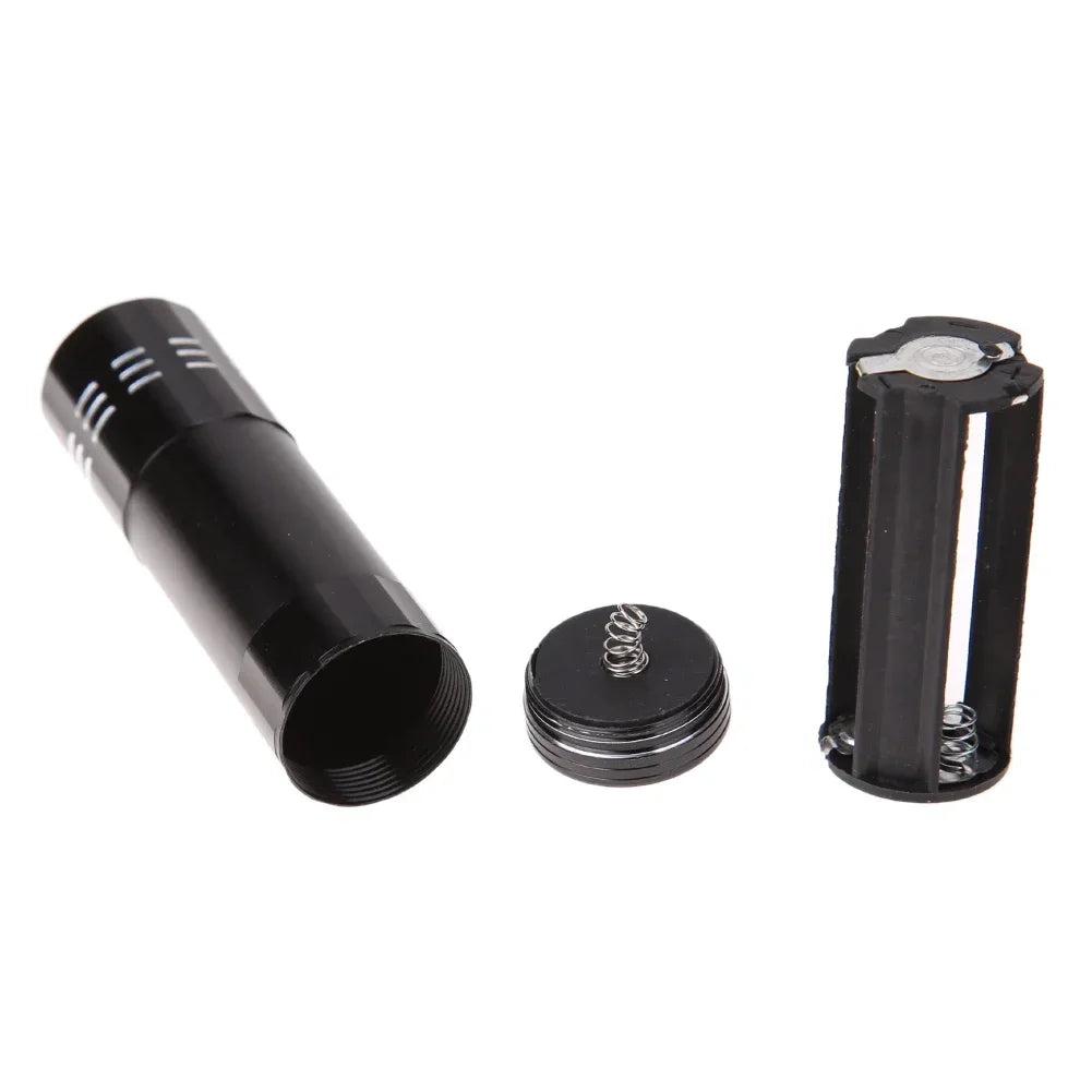9/12 LED Protable UV Flashlight Black Light 395 NM Ultraviolet Torch Blacklight Detector for Dog Urine Pet Stain and Bed Bug